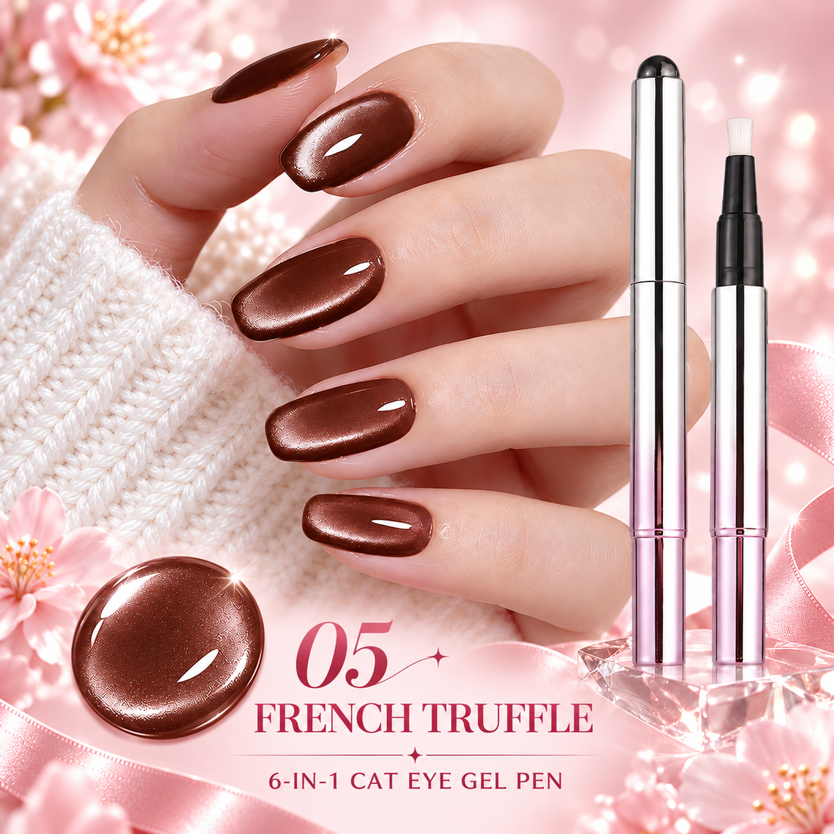 Portable Cat-Eye Gel Nail Pen