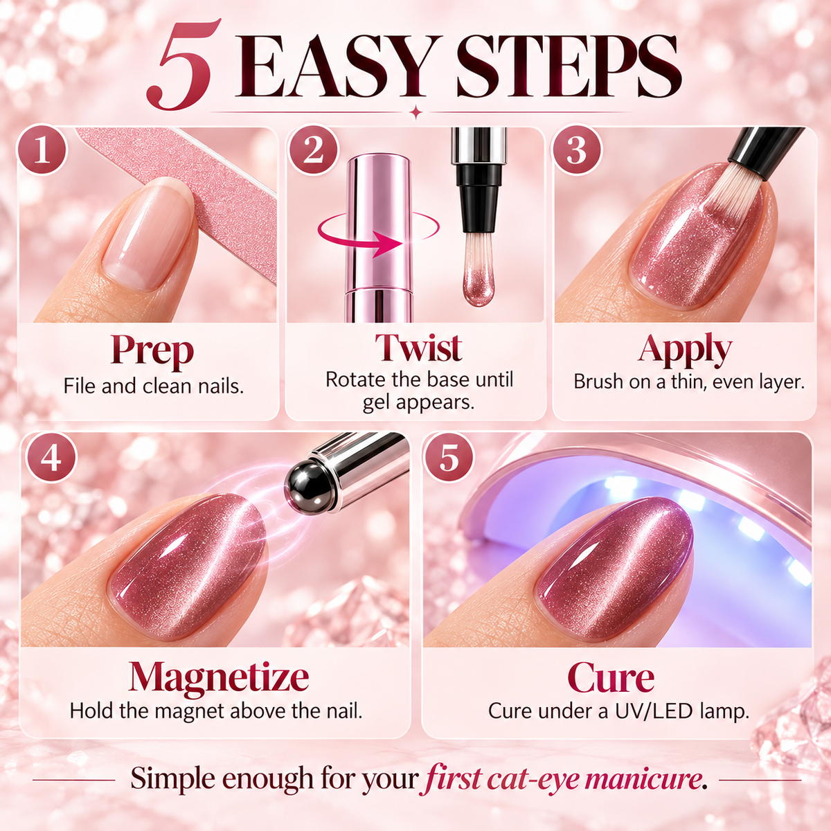 Portable Cat-Eye Gel Nail Pen