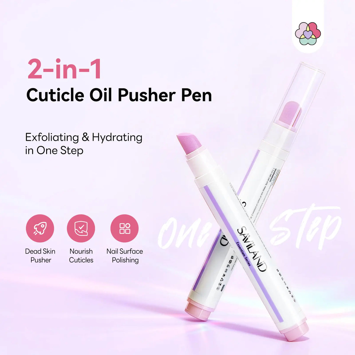 2-in-1 Cuticle Care Pen – 45° Ceramic Tip + Hydrating Oil for All Nail Types